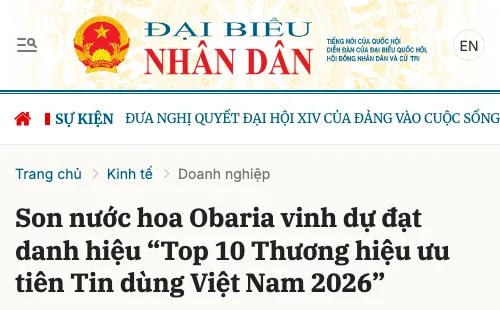 Ảnh chụp bài viết về Obaria trên Báo Đại biểu Nhân dân