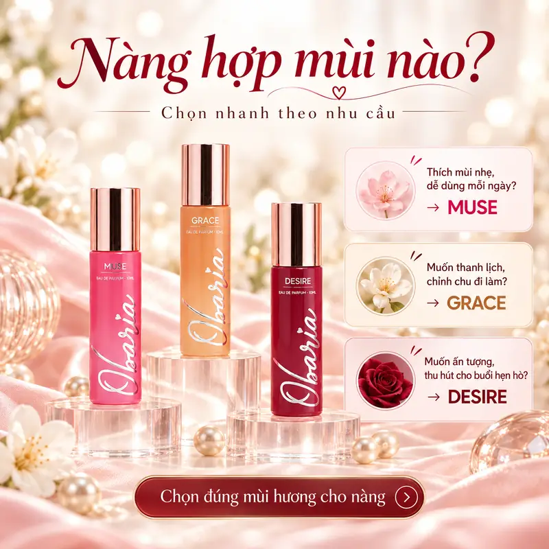 Obaria chọn mùi hương theo nhu cầu